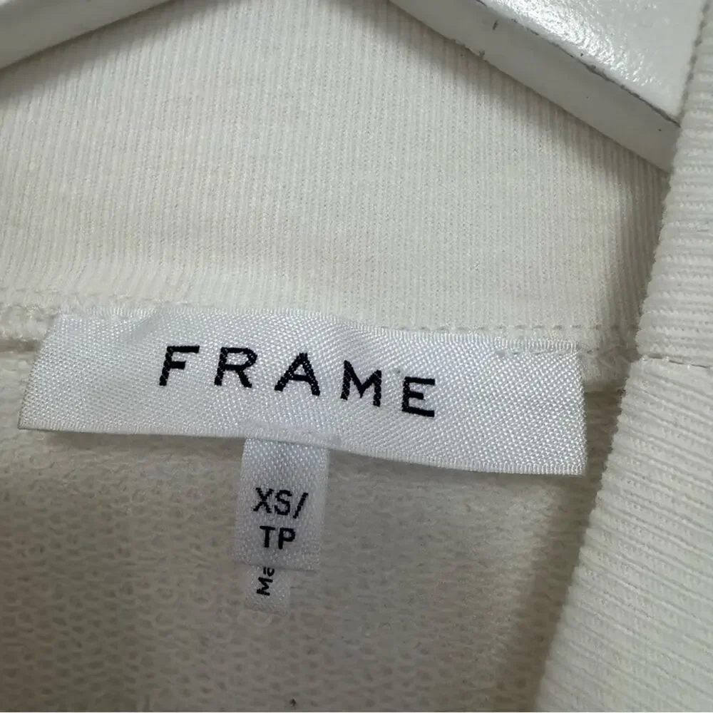 Frame Denim Striped Mock Neck Sweatshirt